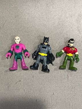 Imaginext DC comics Batman & Robin & Lex Luther lot of 3 figure